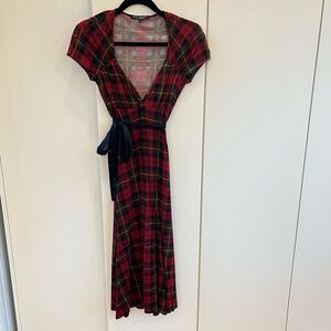 Vintage Betsey Johnson Red Plaid Dress - Size Small